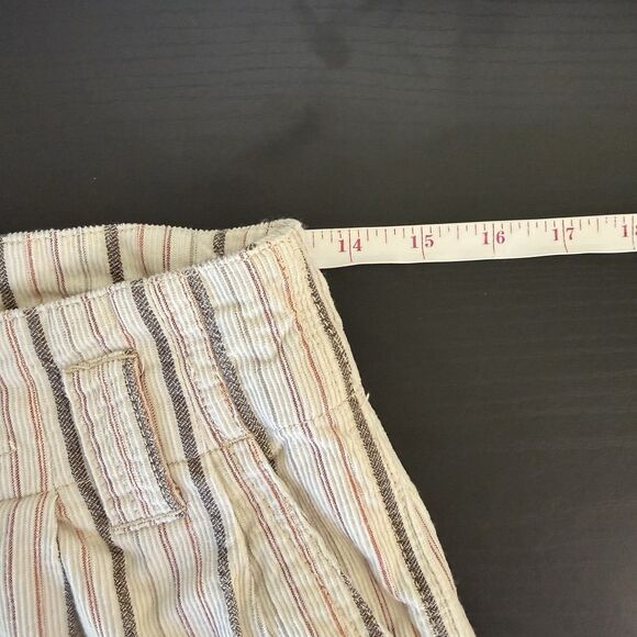 Urban Outfitters Size 4 Striped Corduroy Pleated Front High Rise Cropped Trouser - Picture 16 of 16